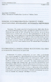 Domino synchronization: product form solution dor Stochastic Automata Networks