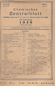 Chemisches Zentralblatt : vollständiges Repertorium für alle Zweige der reinen und angewandten Chemie, Jg. 120, Hlb. 1, Nr 25/26