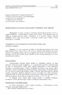 Możliwości syntezy zeolitów z popiołu z EC Żerań