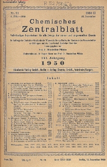 Chemisches Zentralblatt : vollständiges Repertorium für alle Zweige der reinen und angewandten Chemie, Jg. 121, Hlb. 2, Nr 24