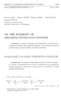 On the stability of discrete-continuous systems