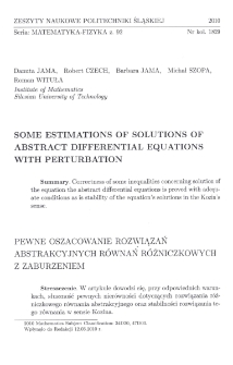 Some estimations of solutions of abstract differential equations with perturbation