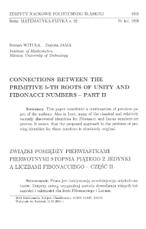 Connections between the primitive 5-th roots of unity and Fibonacci numbers. Part II