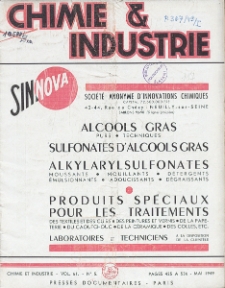 Chimie et Industrie. Vol. 61. Nr 5