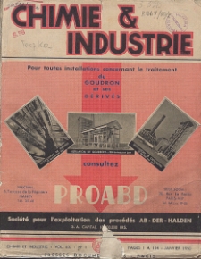 Chimie et Industrie. Vol. 63. Nr 1