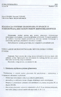 Realizacja systemu głosowania w oparciu o rozbudowaną sieć komputerów jednoukładowych