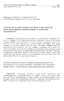 A study of water coning control in oil well by injected barrier and downhole water sink technology