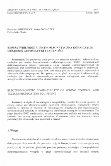 Kompatybilność elektromagnetyczna górniczych urządzeń automatyki i łączności