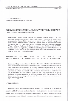 Ocena zanieczyszczenia osadów Warty i jej dopływów - monitoring geochemiczny