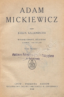 Adam Mickiewicz. T. 1