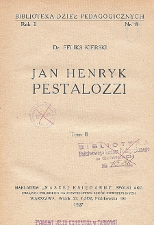 Jan Henryk Pestalozzi. T. 2