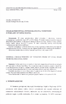Charakterystyka petrograficzna tonsteinu z pokładu 327 KWK Silesia