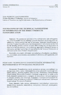 Foundations of the technical nanosystems of informatics of the direct products nanofabrication