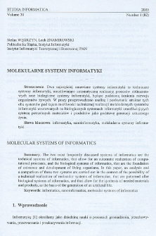 Molekularne systemy informatyki