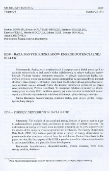 EDB - baza danych rozkładów energii potencjalnej białek