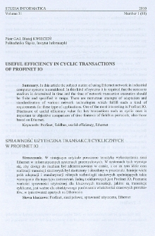 Useful efficiency in cyclic transactions of Profinet IO