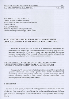 Multi-criteria problem of the alarm systems cost-functional characteristics optimization