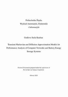 Transient Markovian and diffusion approximation models for performance analysis of computer networks and battery energy storage systems
