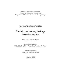 Electric car battery leakage detection system