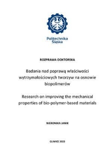 Recenzja rozprawy doktorskiej mgr inż. Weroniki Janik pt. Badania nad poprawą właściwości wytrzymałościowych tworzyw na osnowie biopolimerów