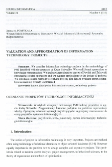 Valuation and approximation of information technology projects