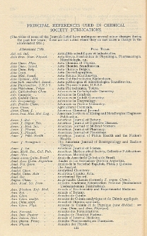 Annual Reports on the Progress of Chemistry for 1953, Vol. 49, Principal references usedin chemical society publications