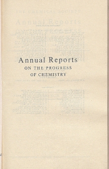 Annual Reports on the Progress of Chemistry for 1952