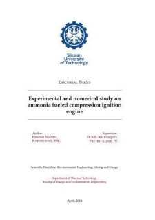 Recenzja rozprawy doktorskiej mgra inż. Ebrahima Nadimi Karamjavan pt. Experimental and numerical study on ammonia fueled compression ignition engine