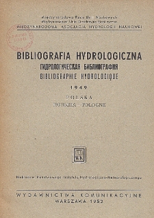 Bibliografia Hydrologiczna za rok 1949. Polska, Rocznik 7