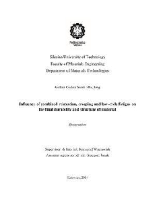 Influence of combined relaxation, creeping and low-cycle fatigue on the final durability and structure of material