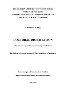 Recenzja rozprawy doktorskiej mgra Alego Marufa pt. Trehalose releasing nanogels for autophagy stimulation