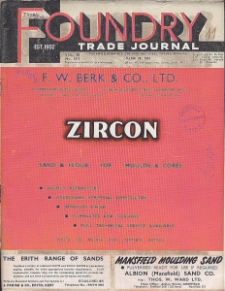 Foundry Trade Journal : with which is incorporated the iron and steel trades journal, Vol. 90, No. 1817