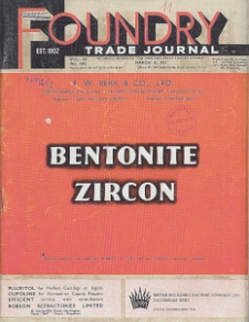 Foundry Trade Journal : with which is incorporated the iron and steel trades journal, Vol. 90, No. 1802