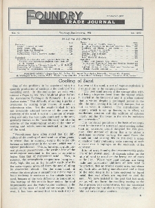 Foundry Trade Journal : with which is incorporated the iron and steel trades journal, Vol. 91, No. 1840