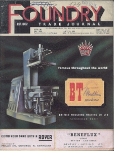 Foundry Trade Journal : with which is incorporated the iron and steel trades journal, Vol. 95, No. 1925