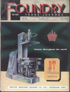 Foundry Trade Journal : with which is incorporated the iron and steel trades journal, Vol. 95, No. 1938