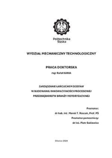 Zarządzanie łańcuchem dostaw w budowaniu innowacyjności procesowej przedsiębiorstw branży motoryzacyjnej