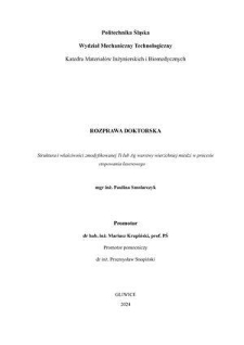 Struktura i właściwości zmodyfikowanej Ti lub Ag warstwy wierzchniej miedzi w procesie stopowania laserowego