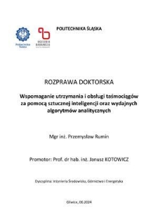 Wspomaganie utrzymania i obsługi taśmociągów za pomocą sztucznej inteligencji oraz wydajnych algorytmów analitycznych