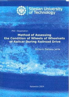 Method of assessing the condition of wheels of wheelsets of railcar during railroad drive