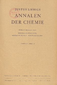 Justus Liebigs Annalen der Chemie. Band 574. Heft 2