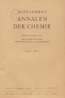 Justus Liebigs Annalen der Chemie. Band 573. Heft 2