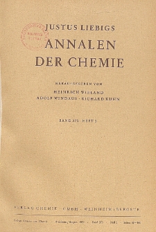 Justus Liebigs Annalen der Chemie. Band 572. Heft 2