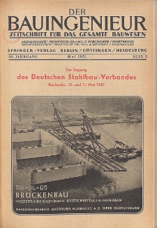 Der Bauingenieur : Zeitschrift für das gesamte Bauwesen, Jg. 26, Heft 5