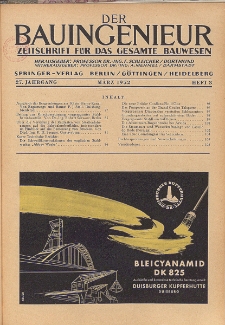 Der Bauingenieur : Zeitschrift für das gesamte Bauwesen, Jg. 27, Heft 3