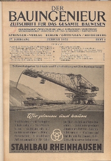 Der Bauingenieur : Zeitschrift für das gesamte Bauwesen, Jg. 27, Heft 2