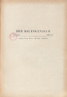 Der Bauingenieur : Zeitschrift für das gesamte Bauwesen, Jg. 27, Heft 5