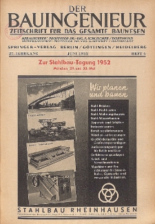 Der Bauingenieur : Zeitschrift für das gesamte Bauwesen, Jg. 27, Heft 6