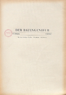 Der Bauingenieur : Zeitschrift für das gesamte Bauwesen, Jg. 27, Heft 7