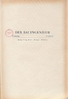 Der Bauingenieur : Zeitschrift für das gesamte Bauwesen, Jg. 27, Heft 10